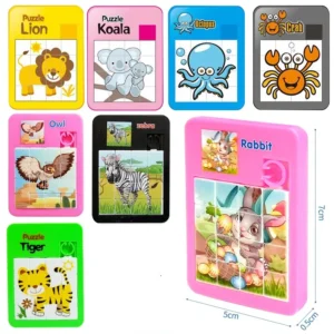 1-16 Number Learning Slide Puzzles Cartoon Education Letter Animal Children's Jigsaw Puzzle Games Brain Exercise Mini Toys - Image 2