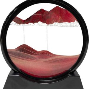 3D Round Glass Deep Sea Sandscape Moving Sand Art Picture Hourglass Quicksand Craft Flowing Sand Painting Office Home Decor Gift - Image 4