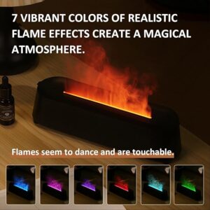 New Flame Ultrasonic Air Diffuser with Remote Control Cool Mist Maker 3D Simulation Air Humidifiers Aroma Essential Oil Diffuser - Image 3