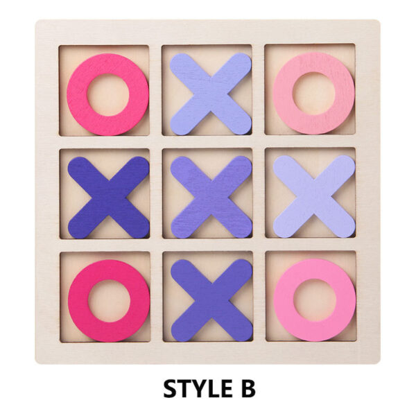 Montessori Wooden Toy Mini Chess Play Game Jigsaw Board Games Early Educational Interaction Toys for Kids Battle Games - Image 2