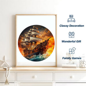 Wooden Pirate Ship Jigsaw Puzzle 3D Puzzle Adults Family Interactive Game DIY Crafts Intellectual Toy Pieces Ideal Birthday Gift - Image 4