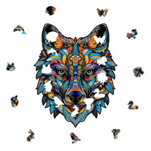 Wolf animal wooden puzzle 3D personalized home decor for adult men and women stress relief holiday interactive toys - Image 4