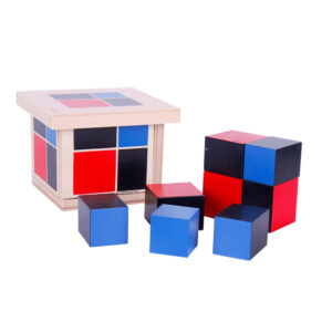 Montessori Educational Wooden Toys Math Materials for Preschool Early Learning Tool Toys Trinomial Cube And Binomial Cube - Image 4
