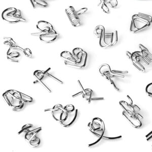 8Pcs Set Metal Montessori Puzzle Wire IQ Games Rompecabezas 3D Casse Tete Brain Teaser Intellectual Toys For Kids Adults - Image 2
