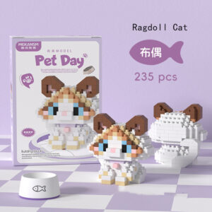 18 Styles Little Dog Cat Cute Pet Small Building Block Model Series Ornaments Children's Toys Miniature Bricks - Image 8
