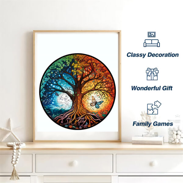 DIY Crafts Wooden plant Puzzles Brain Trainer CreativeToy with Hell Difficulty Gift for Kids and Adults Family Interactive Games - Image 3