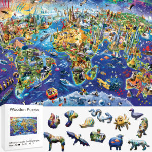World Map Model Kit For Adult 3D DIY Puzzle Wood Craft Toys Diy Party Game Boy Wooden Puzzle Toy Jigsaw Children Educational Toy - Image 5