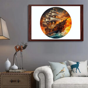 Wooden Pirate Ship Jigsaw Puzzle 3D Puzzle Adults Family Interactive Game DIY Crafts Intellectual Toy Pieces Ideal Birthday Gift - Image 2