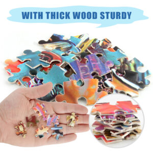 Pikachu Jigsaw Puzzle Pokemon Cartoon Thick Wood Puzzle 1000 Piece Puzzle for Adults Family Gifts Kid Educational Toys - Image 5