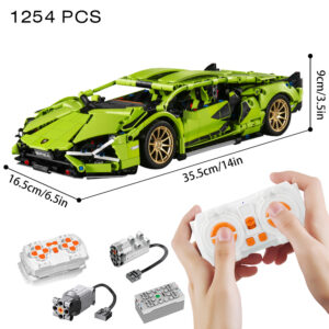 Riceblock Technical 1:14 Racing Sport Car Model Building Blocks Bricks MOC City Vehicle Supercar Adult Toy For Boy Children Gift - Image 4