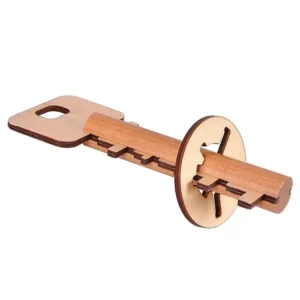 Intelligent Unlock Toy Wooden Kong Ming Lock Brain Teaser Puzzle Key IQ Thinking Test Montessori Kids Adult Decompression Games - Image 6