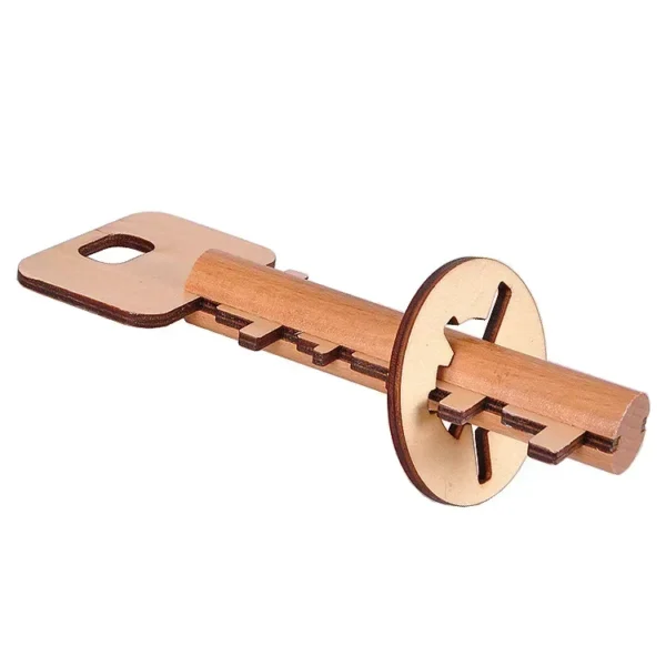 Intelligent Unlock Toy Wooden Kong Ming Lock Brain Teaser Puzzle Key IQ Thinking Test Montessori Kids Adult Decompression Games - Image 6