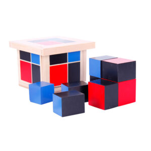 Montessori Educational Wooden Toys Math Materials for Preschool Early Learning Tool Toys Trinomial Cube And Binomial Cube - Image 2