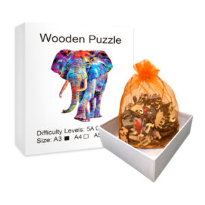 Animal Wooden Puzzle for Adults Children A3 A4 A5 3D Wood Elephant Crafts Shaped Christmas Gift Wooden Jigsaw Puzzle Gifts - Image 2