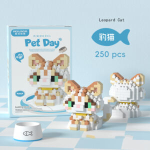 18 Styles Little Dog Cat Cute Pet Small Building Block Model Series Ornaments Children's Toys Miniature Bricks - Image 7
