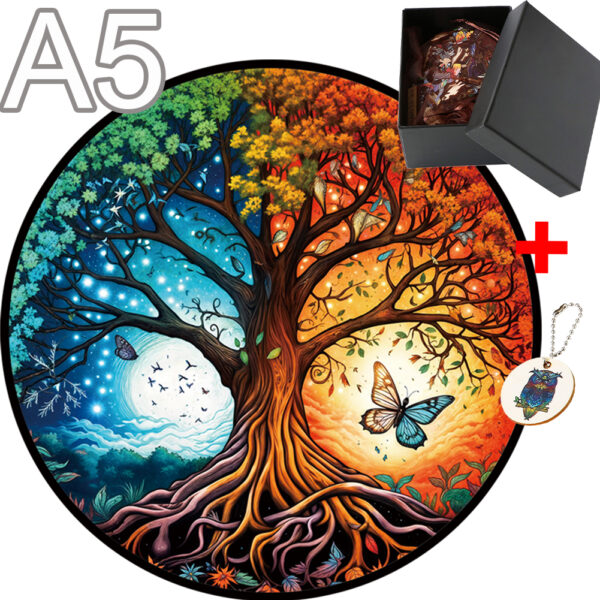 DIY Crafts Wooden plant Puzzles Brain Trainer CreativeToy with Hell Difficulty Gift for Kids and Adults Family Interactive Games