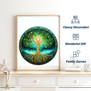 Wooden 3D Jigsaw Puzzle Toy - Elf Tree Wood Puzzle Game for Adults and Kids - Family Interactive Animal Wood Puzzle Gift - Image 3