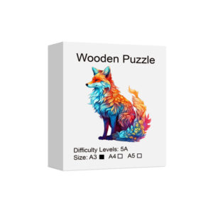 Fox Wooden Puzzle for Jigsaw Lovers, Animal Shape Pieces Stress Relieves Toys, Christmas Birthday Gift Home Decor Family Games - Image 5