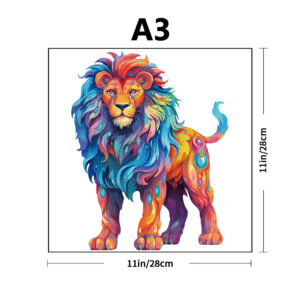 Creative Animal Wooden Puzzle Lion Wooden Puzzle Adult and Children Adult Education Toy Puzzle Monterey Shuttle Toy Gift - Image 3