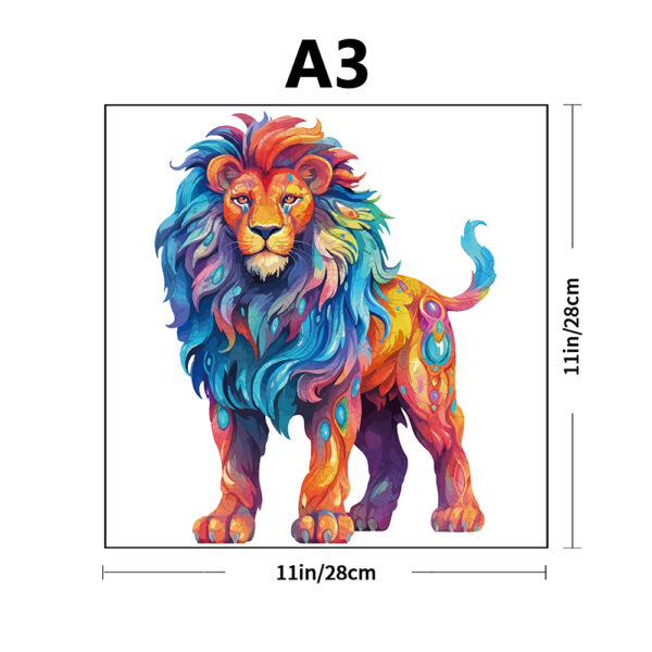 Creative Animal Wooden Puzzle Lion Wooden Puzzle Adult and Children Adult Education Toy Puzzle Monterey Shuttle Toy Gift - Image 3