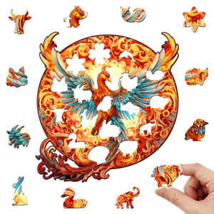 Wooden puzzle Phoenix delicate gift box Irregular shape puzzle Christmas Thanksgiving gift adult decompression family interactiv - Image 3
