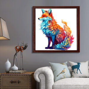 Fox Wooden Puzzle for Jigsaw Lovers, Animal Shape Pieces Stress Relieves Toys, Christmas Birthday Gift Home Decor Family Games - Image 2