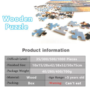 Pikachu Jigsaw Puzzle Pokemon Cartoon Thick Wood Puzzle 1000 Piece Puzzle for Adults Family Gifts Kid Educational Toys - Image 3