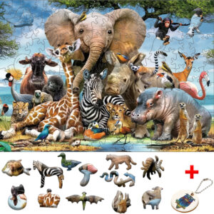 Wooden Animal Puzzle DIY Brain Trainer For Kids Adults Hell Difficulty 3D Jigsaw Puzzle Game For Family Interactive Play Puzzle - Image 2