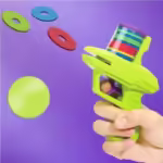 Foam Disc Launcher Disk Shooter Toy Children Flying Saucer Guns Outdoor Games and Activities for Backyard Picnic Fun Kids Gift
