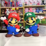 35cm Super Marios Bros Big Building Blocks Anime Figure Cartoons Model Gient Super Mario Blocks Ornaments Children Gifts