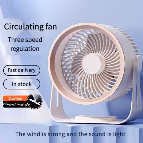 New Wireless Kitchen Wall Mounted Silent Electric Fan 4000 mAh Outdoor Camping USB Home Desktop Air Conditioner Cooler