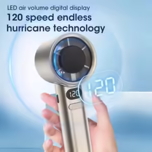 120 High-speed Desktop Fan Adjustable Portable Handheld Turbofan USB Rechargeable Mini Office Fan Ultra-long Battery Life - Image 2