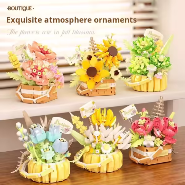 Compatible With Lego Potted Plants, Building Blocks, Succulent Flower Bouquets, Potted Plant Assembly Toys, And Plant Gifts