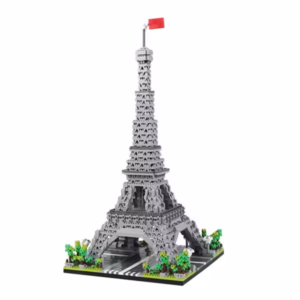 KNEW BUILT Big Ben Micro Mini Block Building Blocks for Adults Architecture Toys Sets Arc Triomphe Louvre Eiffel Tower Bricks