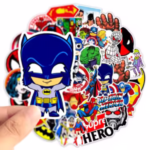 30PCS Disney Marvel The Avengers Cute Super Hero Cartoon Stickers Graffiti DIY Phone Laptop Bike Waterproof Kids Sticker