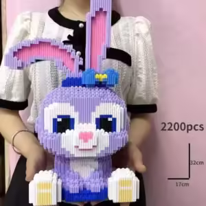 Cute rabbit building block toy small particle brick diy children's assembly toy 3D model decorations kids gift - Image 2