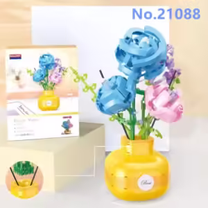 BALODY mini Blocks Kids Building Toys Rose Sunflower Flowers Vase Girls Women Gift Home Decor 21088 21089 21090 21091 - Image 8