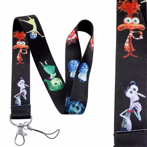 inside out 2 Lanyards Keychain Cartoon Movie Lanyards for Key Neck Strap For Card Keyring Accessories Gifts Credential Holder - Image 11