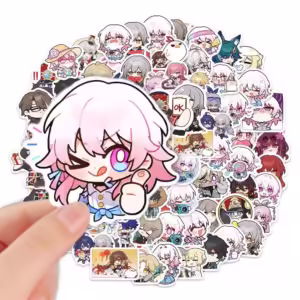 80pcs Game Honkai Star Rail Figure Stickers Pack for Kids Cartoon Anime Graffiti Decal Scrapbooking Luggage Laptop Skateboard - Image 2