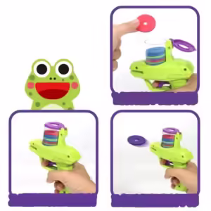 Foam Disc Launcher Disk Shooter Toy Children Flying Saucer Guns Outdoor Games and Activities for Backyard Picnic Fun Kids Gift - Image 2