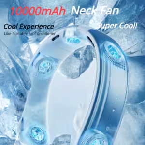 Portable Neck Fan 10000mAh Rechargeable Fan Mini 3-Speeds Large Wind Outdoor Silent Electric Ventilador for Home Camping Outdoor - Image 2