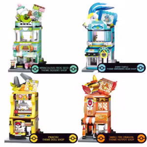 Original Box Pokemon Pikachu-Claw crane game shop Blocks Charizard Squirtle Bulbasaur Model Educational Kids Toys For Gift - Image 2
