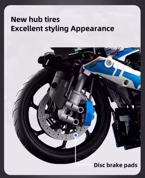 New Motorcycle Building Bocks Simulation Motorcycle Model Decoration Assembly Model Difficult Toy Boy Educational Creature Gift - Image 2