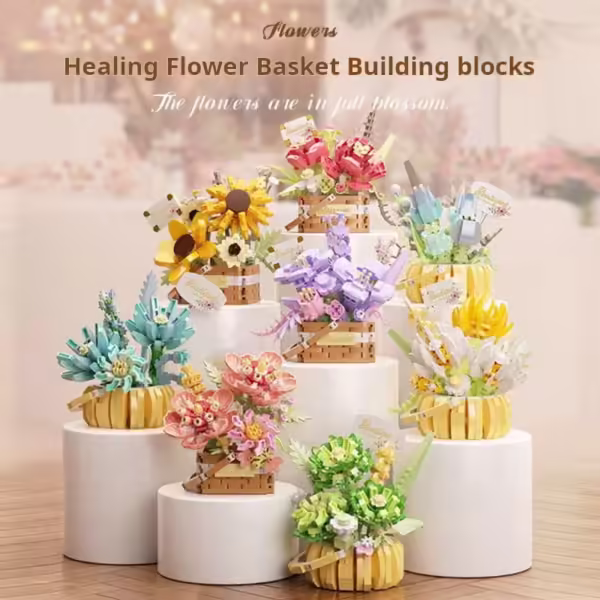 Compatible With Lego Potted Plants, Building Blocks, Succulent Flower Bouquets, Potted Plant Assembly Toys, And Plant Gifts - Image 2