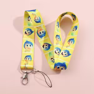 inside out 2 Lanyards Keychain Cartoon Movie Lanyards for Key Neck Strap For Card Keyring Accessories Gifts Credential Holder - Image 2