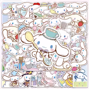 10pcs Cartoon Cinnamoroll Graffiti Stickers Cute Sanrio Series Anime Sticker Toy Phone Laptop Suitcase Kawaii Kids Decals - Image 2