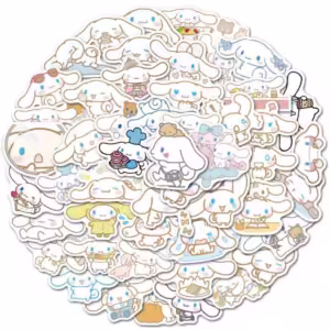 10pcs Anime Sanrio Cinnamoroll Stickers for Kids Notebooks Phone Suitcase Cute Decal DIY Kawaii Waterproof Sticker Packs - Image 2