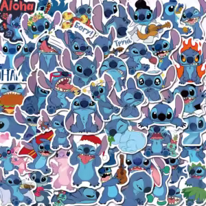 10PCS Cute Disney Cartoon Stitch Stickers for Kids DIY Luggage Guitar Laptop Phone Case Funny Graffiti Sticker Toy Decals - Image 2