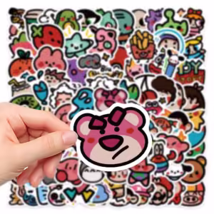 90Pcs Cute Mixed Anime Oldschool Stickers Kid Toys Skateboard Laptop Bike Car Phone Stationery Cartoon Stickers Children Gift - Image 2