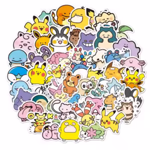 100pcs Cute Anime Pokemon Stickers for Kids Toys Waterproof Graffiti Laptop Motorcycle Stationery Decoration Sticker - Image 2